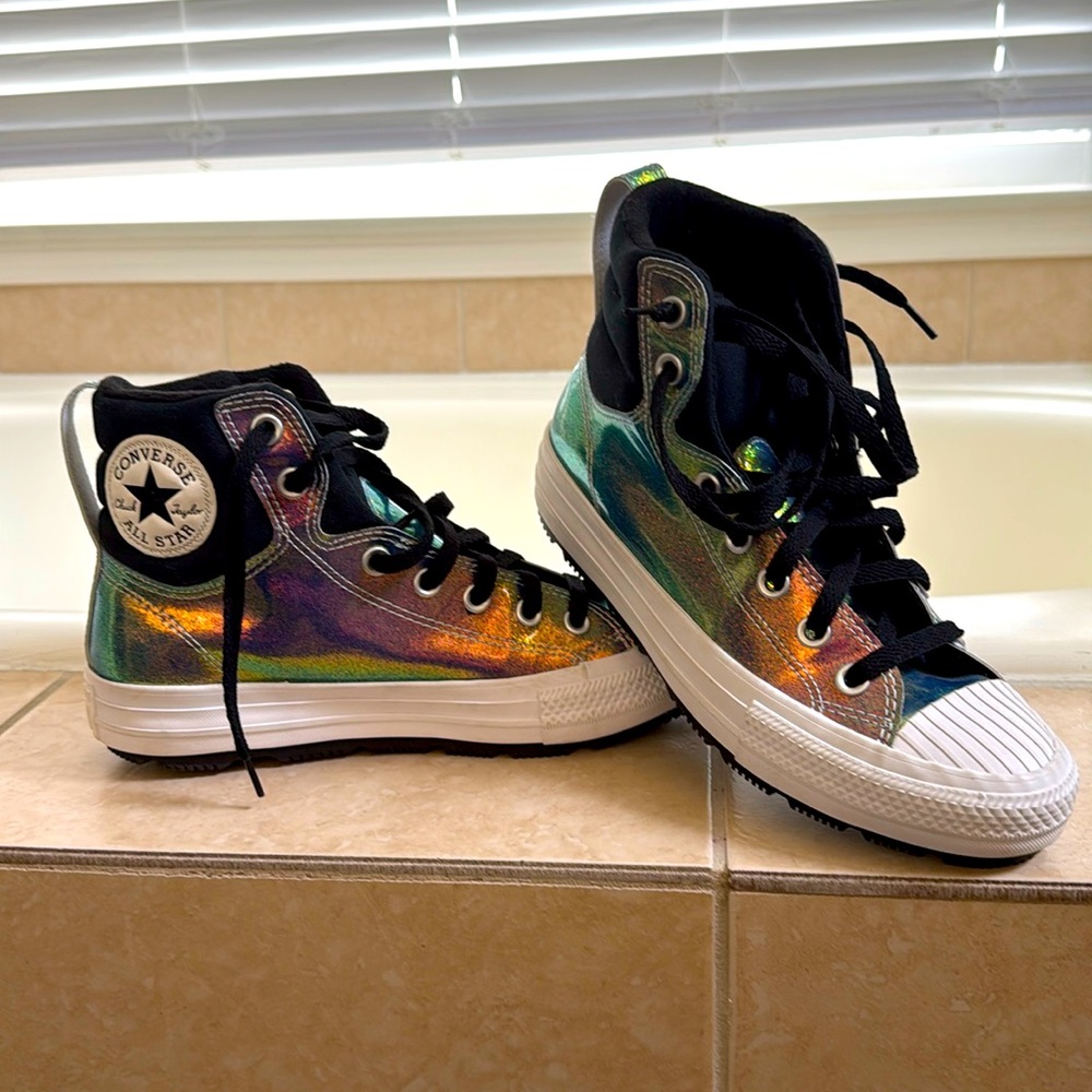 Converse high top, sneakers, Multicolored, metallic